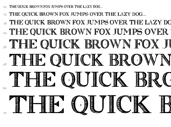 Clasica Striped font waterfall